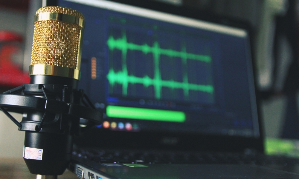 Radio station on-air studio