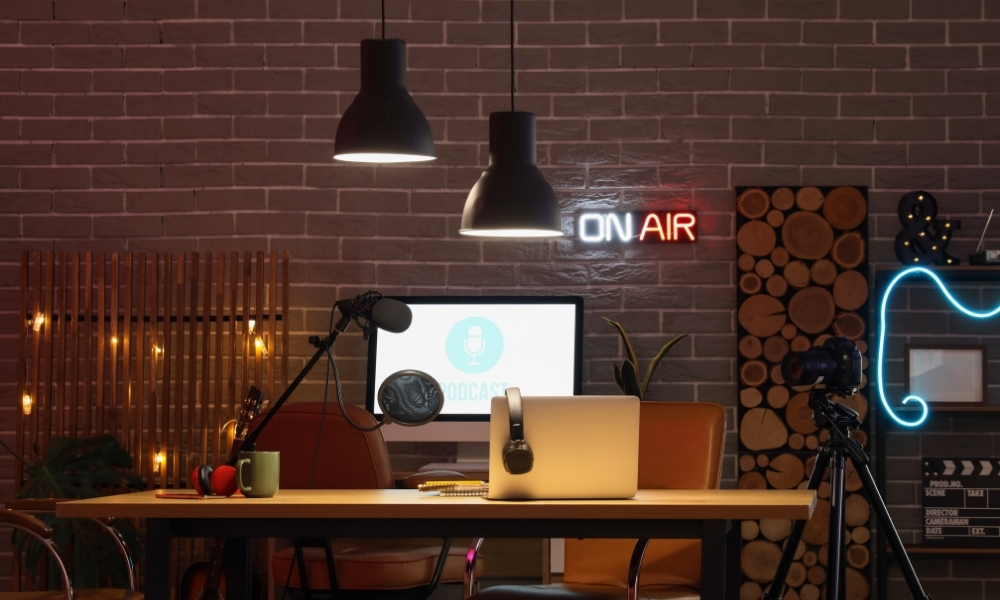 Rows of audio waveforms representing many ad spots